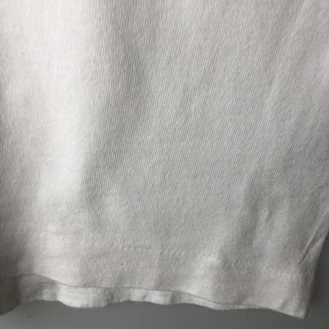 Fruit of the Loom Tiger Pattern Animal T-Shirt, Made in USA, Men's Size L (approx.) cotton white type Vintage Second Hand