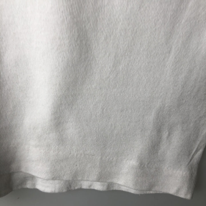 Fruit of the Loom Tiger Pattern Animal T-Shirt, Made in USA, Men's Size L (approx.) cotton white type Vintage Second Hand