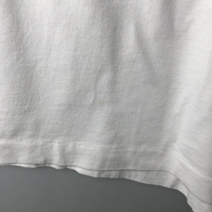 Fruit of the Loom Tiger Pattern Animal T-Shirt, Made in USA, Men's Size L (approx.) cotton white type Vintage Second Hand