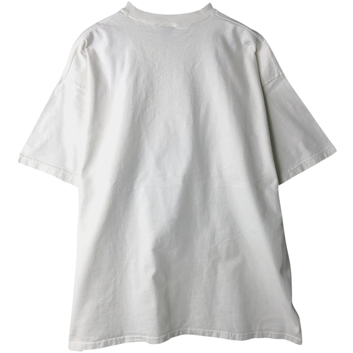 Fruit of the Loom Super Cotton Eagle Pattern Animal T-Shirt, Made in USA, Men's Size XL (approx.) cotton white type Vintage Second Hand