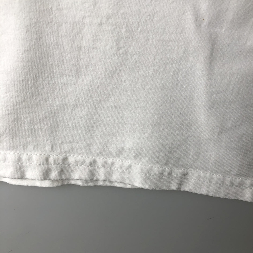 Fruit of the Loom Super Cotton Eagle Pattern Animal T-Shirt, Made in USA, Men's Size XL (approx.) cotton white type Vintage Second Hand