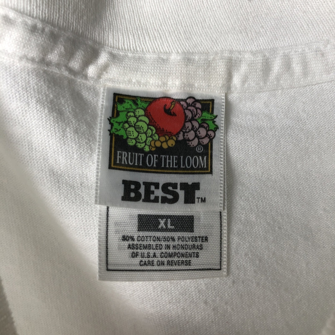 Fruit of the Loom BEST Dog Print Animal T-Shirt, Men's Size XL (approx.) cotton white type Vintage Second Hand