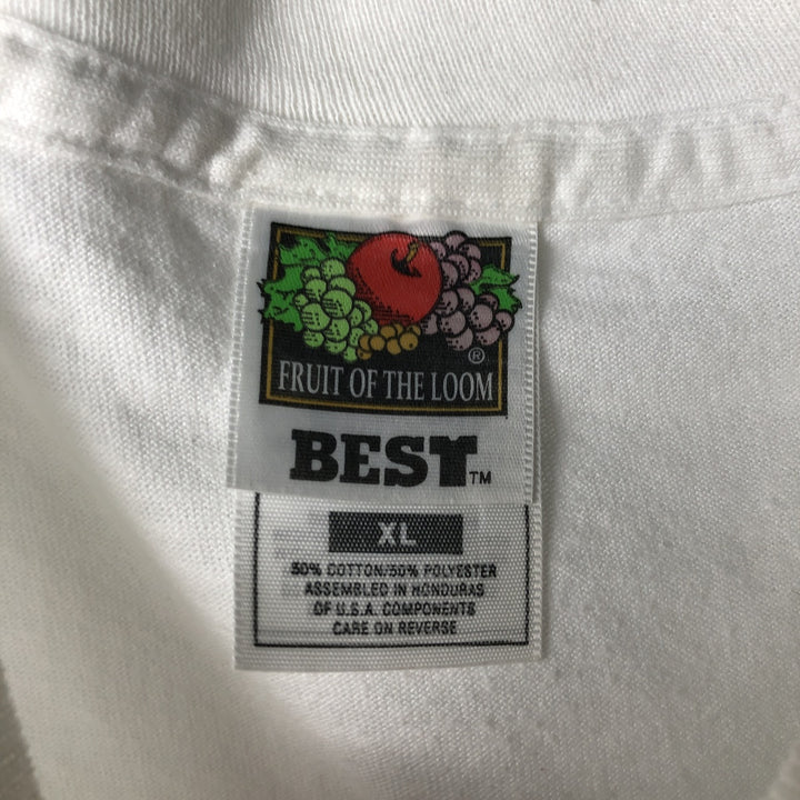 Fruit of the Loom BEST Dog Print Animal T-Shirt, Men's Size XL (approx.) cotton white type Vintage Second Hand