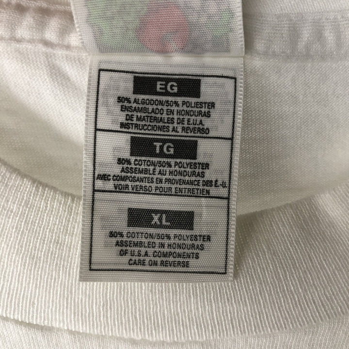 Fruit of the Loom BEST Dog Print Animal T-Shirt, Men's Size XL (approx.) cotton white type Vintage Second Hand