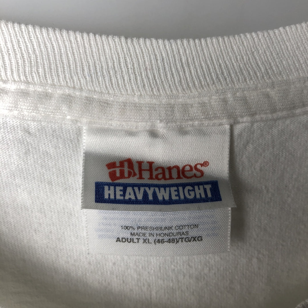 2000'S Hanes Heavyweight Dog Pattern Animal T-Shirt, Men's Size XL (approx.) cotton white type Vintage Second Hand