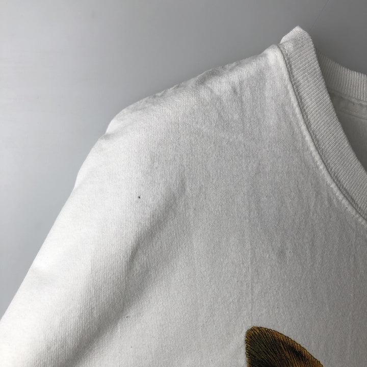 2000'S Hanes Heavyweight Dog Pattern Animal T-Shirt, Men's Size XL (approx.) cotton white type Vintage Second Hand