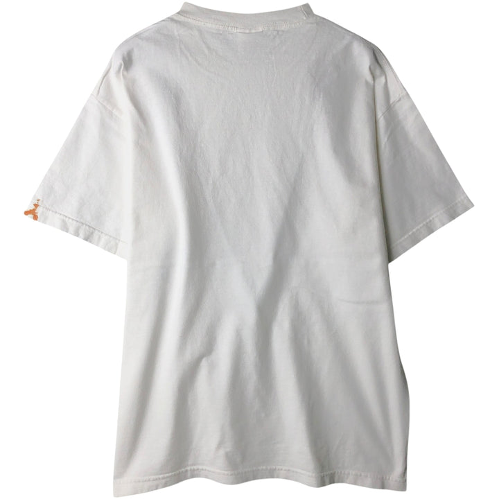 90'S Murina Cat Print Animal T-Shirt, Made in USA, Men's Size L (Equivalent), Vintage cotton white type Vintage Second Hand