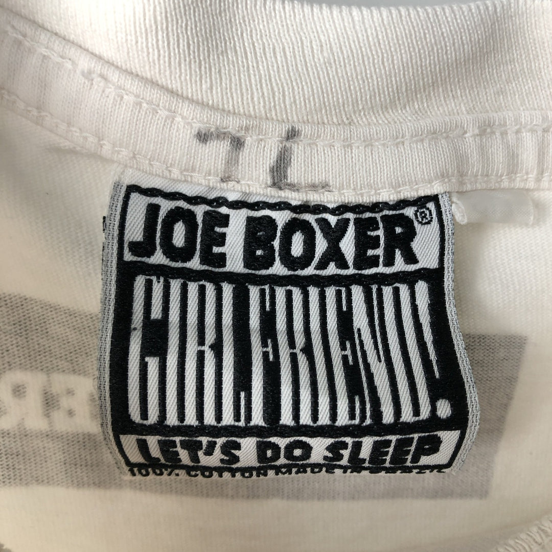 90'S Joe Boxer Dog Print Animal T-Shirt, Men's Size L (approx.), Vintage cotton white type Vintage Second Hand