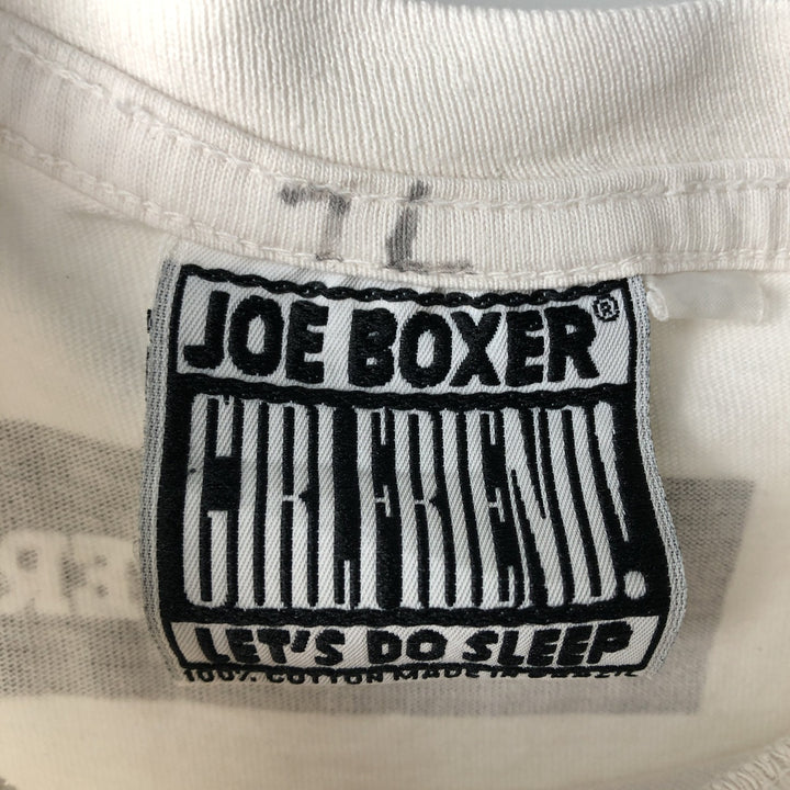 90'S Joe Boxer Dog Print Animal T-Shirt, Men's Size L (approx.), Vintage cotton white type Vintage Second Hand