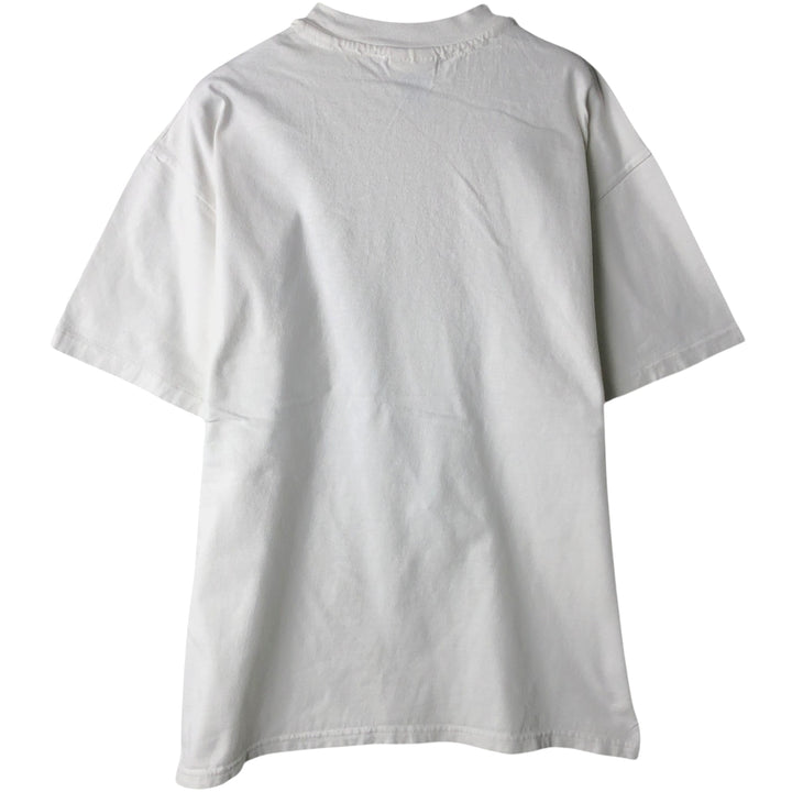 90'S Hanes BEEFY-T Dog Print Animal T-Shirt, Men's Size L (approx.), Vintage cotton white type Vintage Second Hand