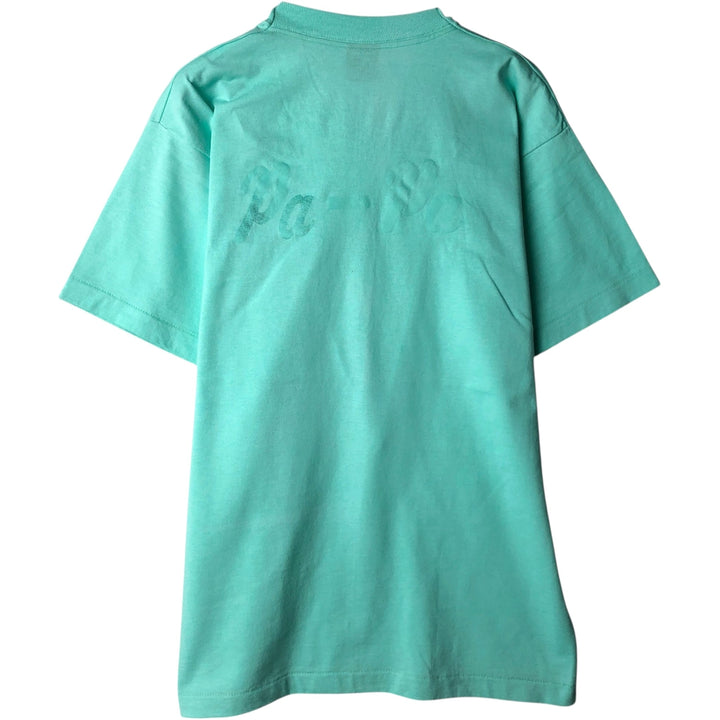 90'S Screen Stars BEST Dog Print English Setter Animal T-Shirt Made in USA Men's Size L (Equivalent) Vintage cotton Emerald green Vintage Second Hand