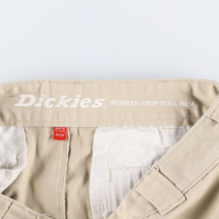 Dickies WORKER CROP ROLL HEM Work Pants, Women's XL (equivalent to W31) unclear Beige type Vintage Second Hand