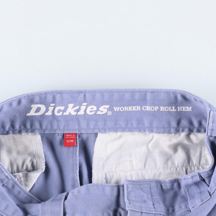 Dickies WORKER CROP ROLL HEM Work Pants, Women's Size M (equivalent to W28) cotton blue type Vintage Second Hand