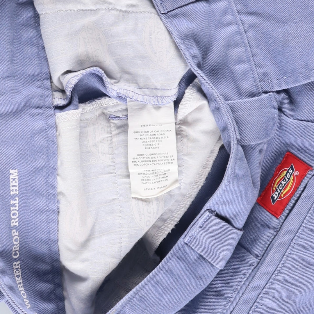 Dickies WORKER CROP ROLL HEM Work Pants, Women's Size M (equivalent to W28) cotton blue type Vintage Second Hand