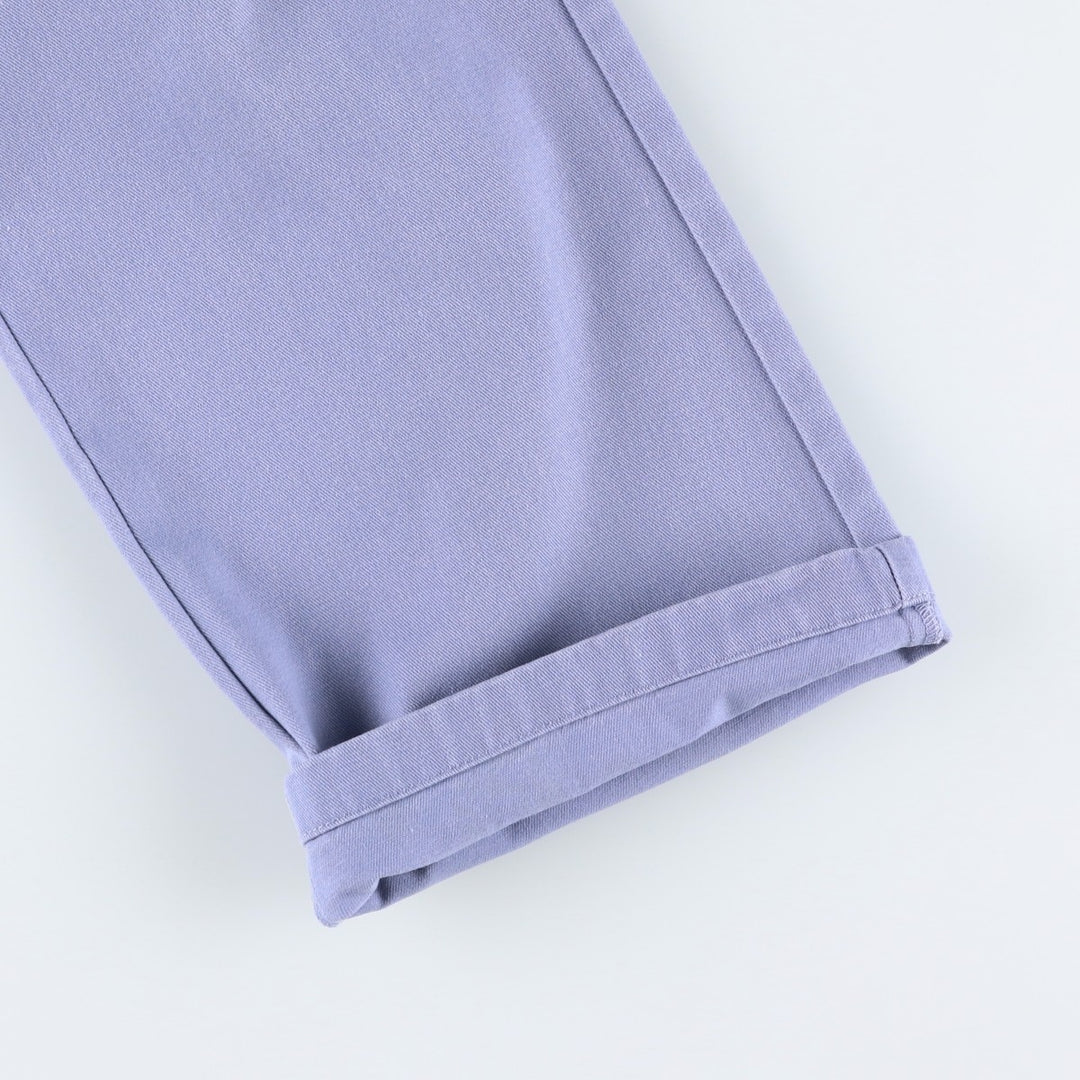 Dickies WORKER CROP ROLL HEM Work Pants, Women's Size M (equivalent to W28) cotton blue type Vintage Second Hand