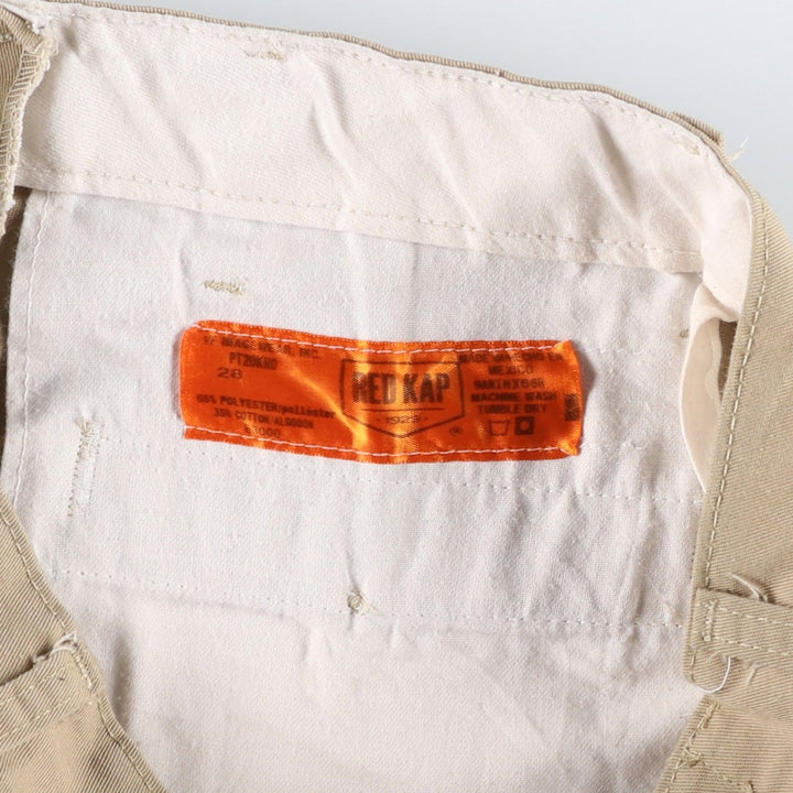 Red Kap Work Pants, Women's Size L (equivalent to W29) polyester Beige type Vintage Second Hand