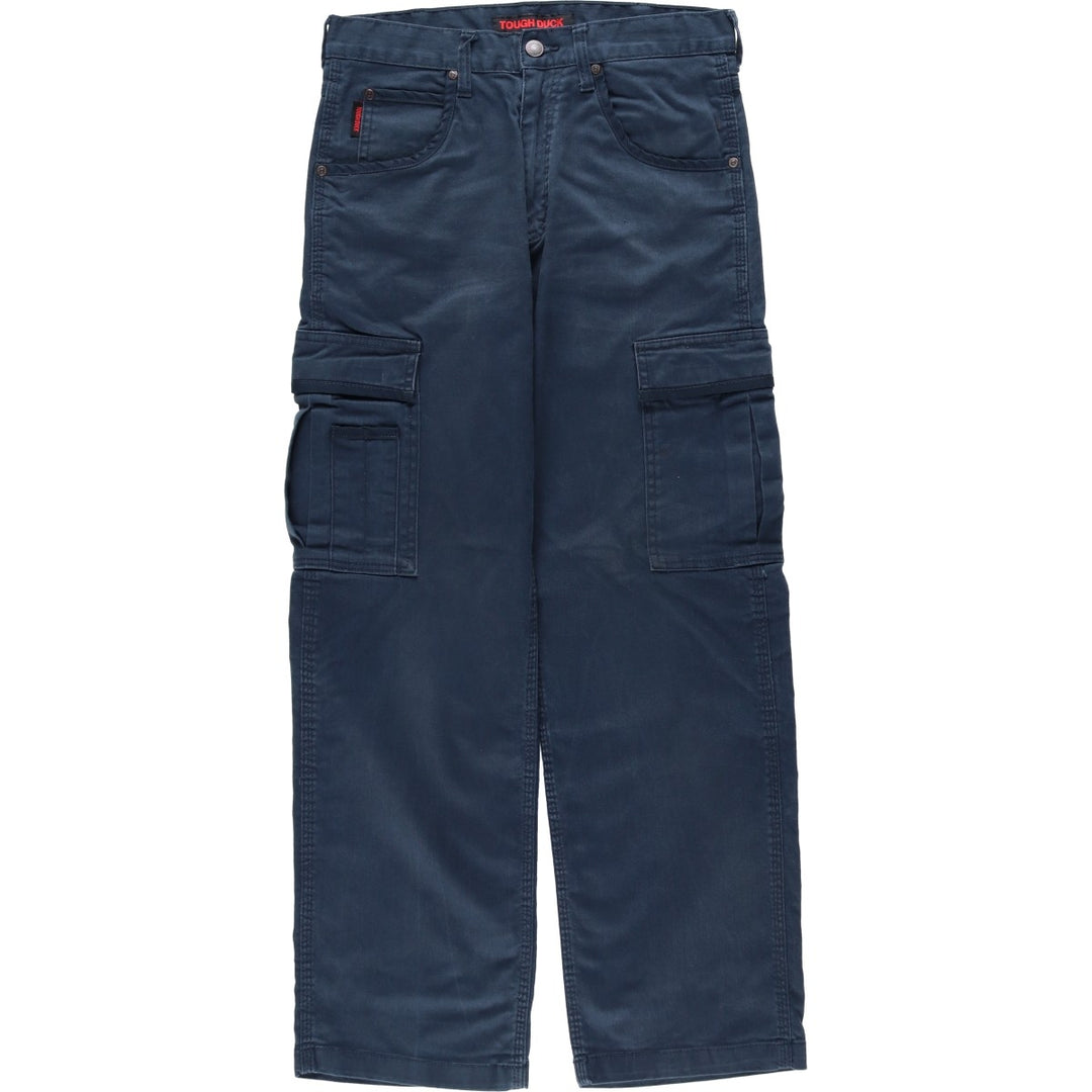 TOUGH DUCK Cargo Pants, Women's Size L (equivalent to W30) cotton navy blue type Vintage Second Hand