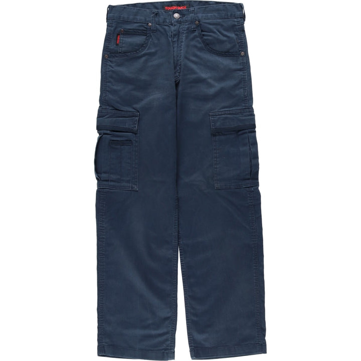 TOUGH DUCK Cargo Pants, Women's Size L (equivalent to W30) cotton navy blue type Vintage Second Hand