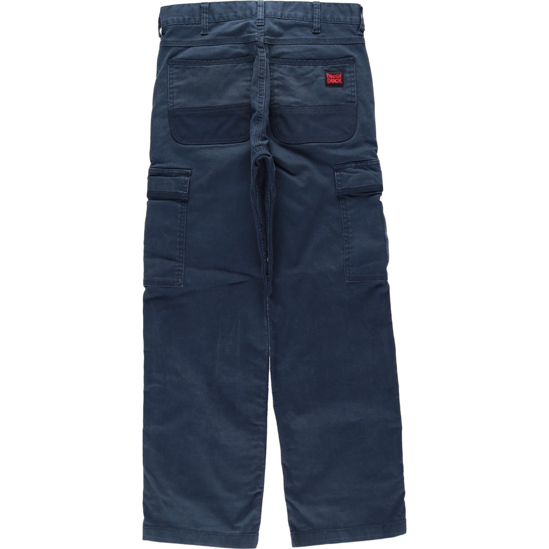 TOUGH DUCK Cargo Pants, Women's Size L (equivalent to W30) cotton navy blue type Vintage Second Hand