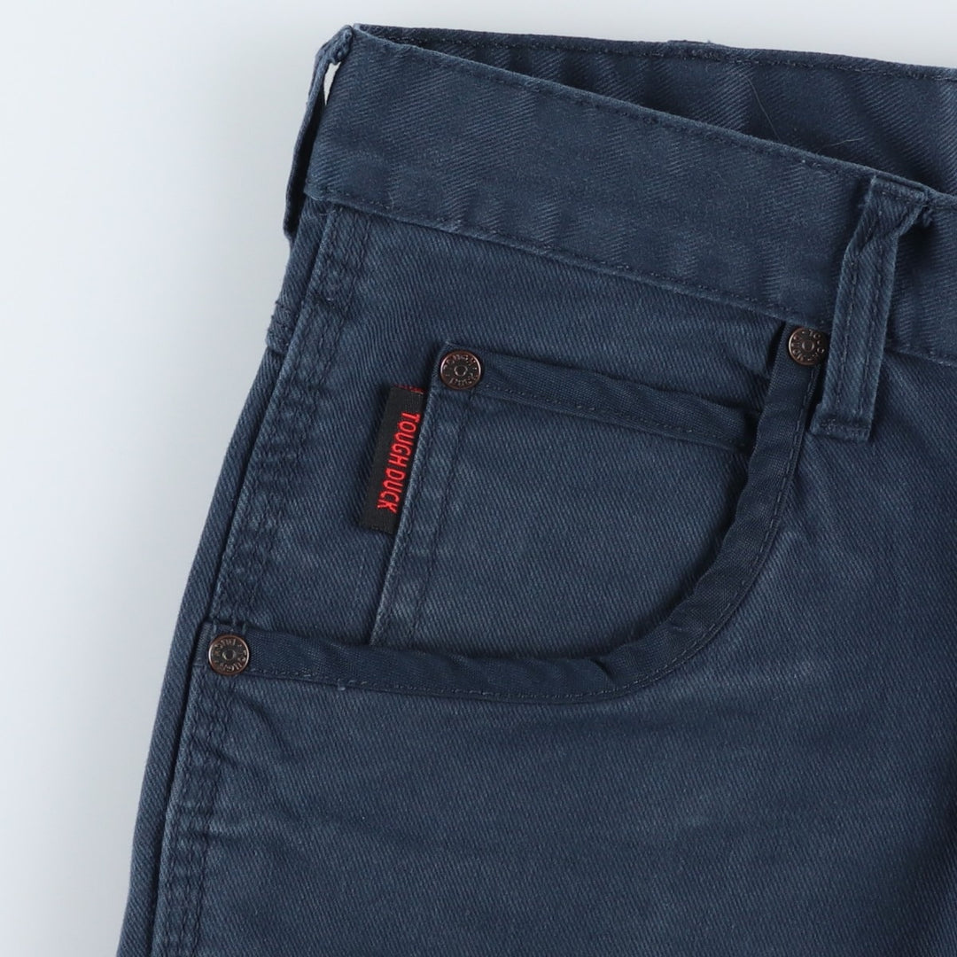 TOUGH DUCK Cargo Pants, Women's Size L (equivalent to W30) cotton navy blue type Vintage Second Hand