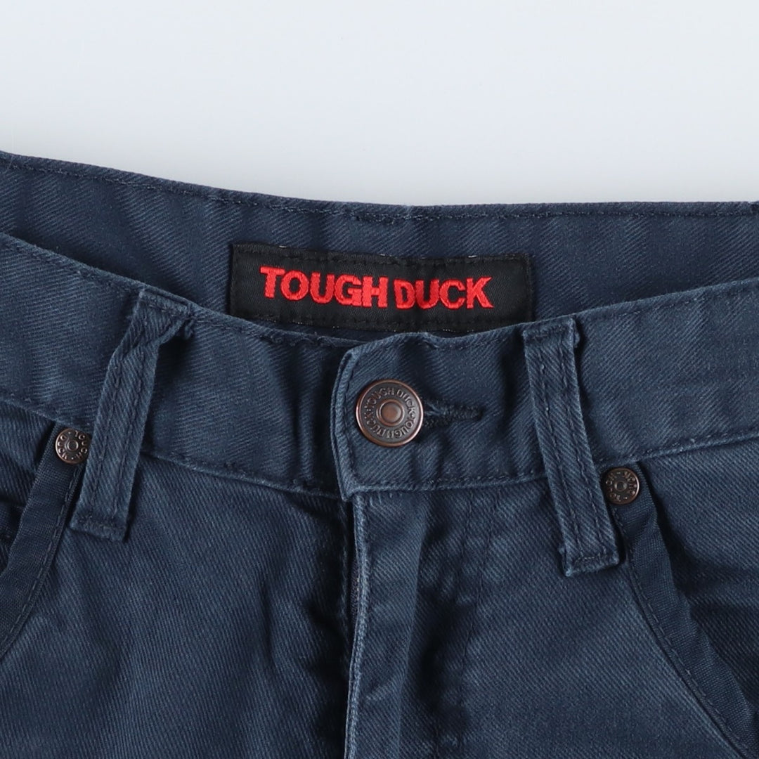 TOUGH DUCK Cargo Pants, Women's Size L (equivalent to W30) cotton navy blue type Vintage Second Hand