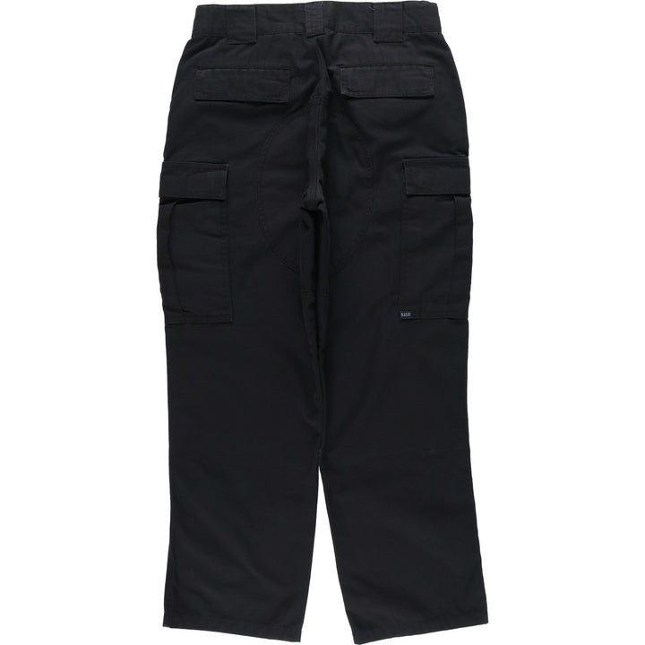 Civilian-made 5.11 TACTICAL SERIES Double Knee Ripstop Military Cargo Pants Combat Pants Men's W30 equivalent polyester black type Vintage Second Hand