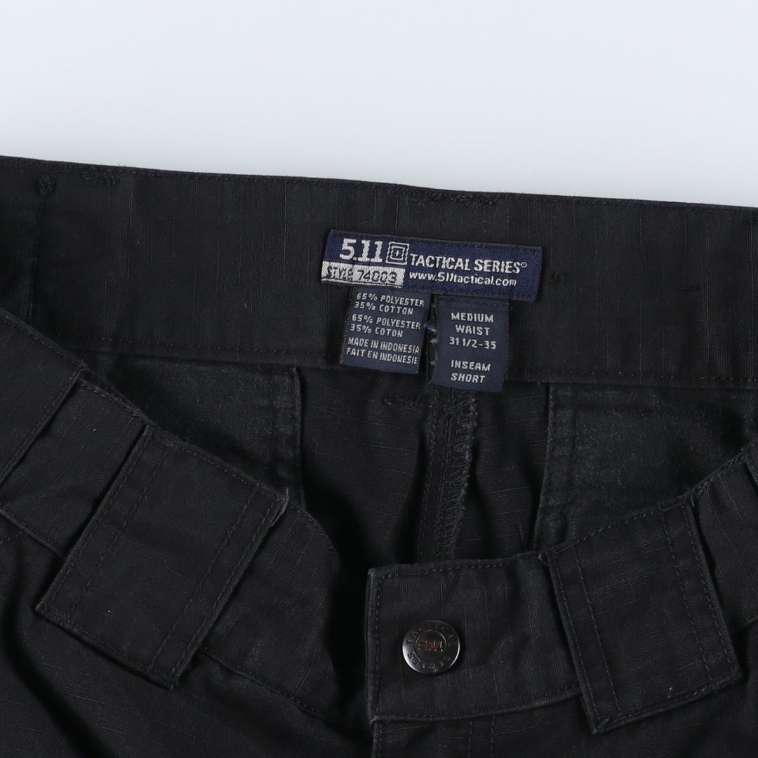 Civilian-made 5.11 TACTICAL SERIES Double Knee Ripstop Military Cargo Pants Combat Pants Men's W30 equivalent polyester black type Vintage Second Hand