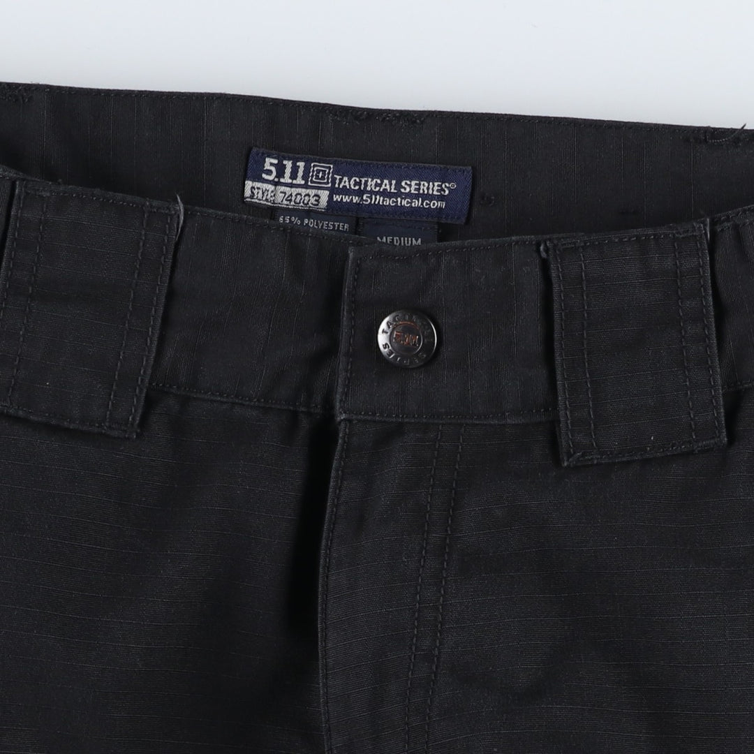 Civilian-made 5.11 TACTICAL SERIES Double Knee Ripstop Military Cargo Pants Combat Pants Men's W30 equivalent polyester black type Vintage Second Hand