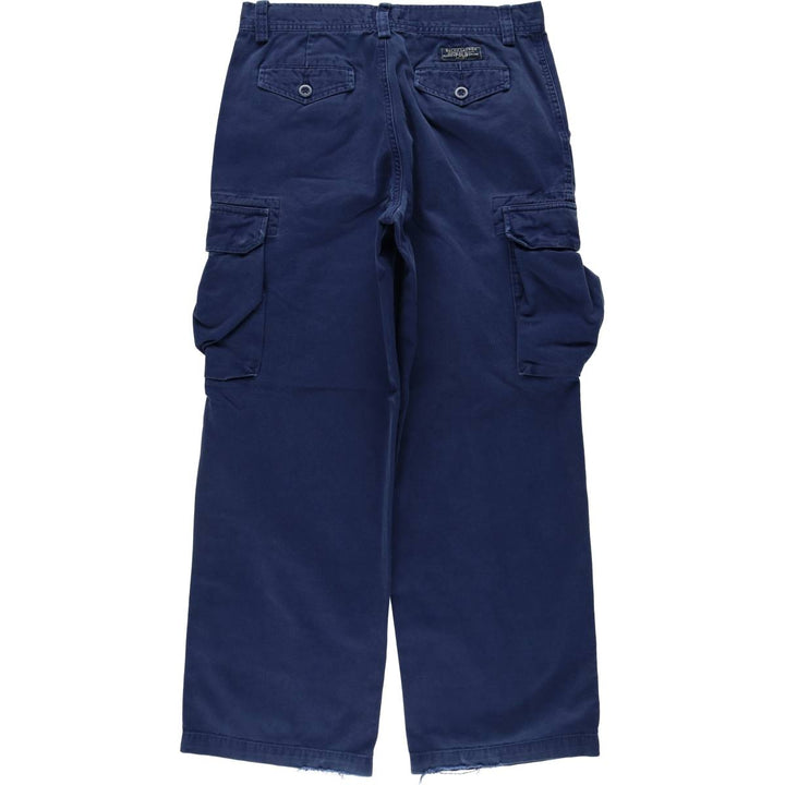 Ralph Lauren POLO by Ralph Lauren military cargo pants, men's size W32 (approx.) cotton navy blue type Vintage Second Hand