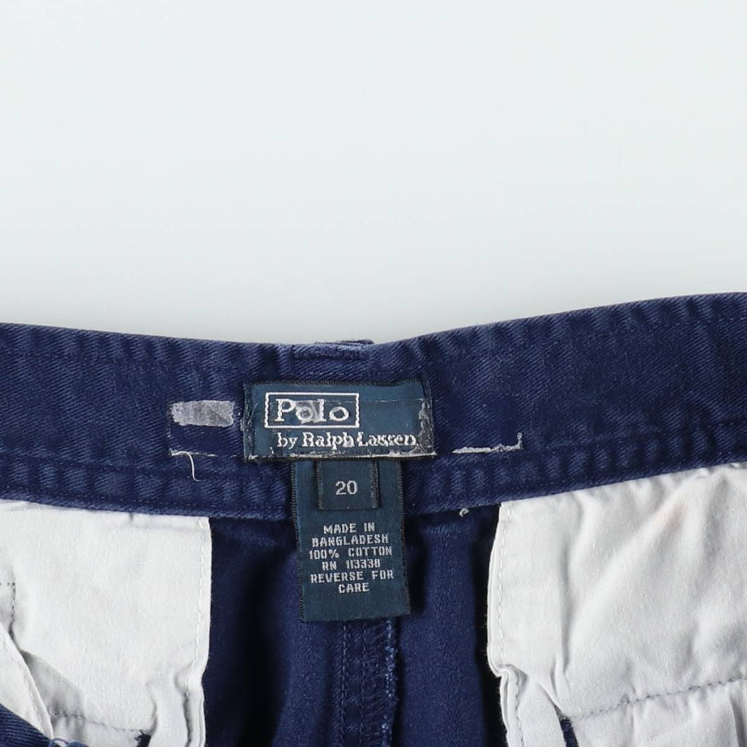 Ralph Lauren POLO by Ralph Lauren military cargo pants, men's size W32 (approx.) cotton navy blue type Vintage Second Hand