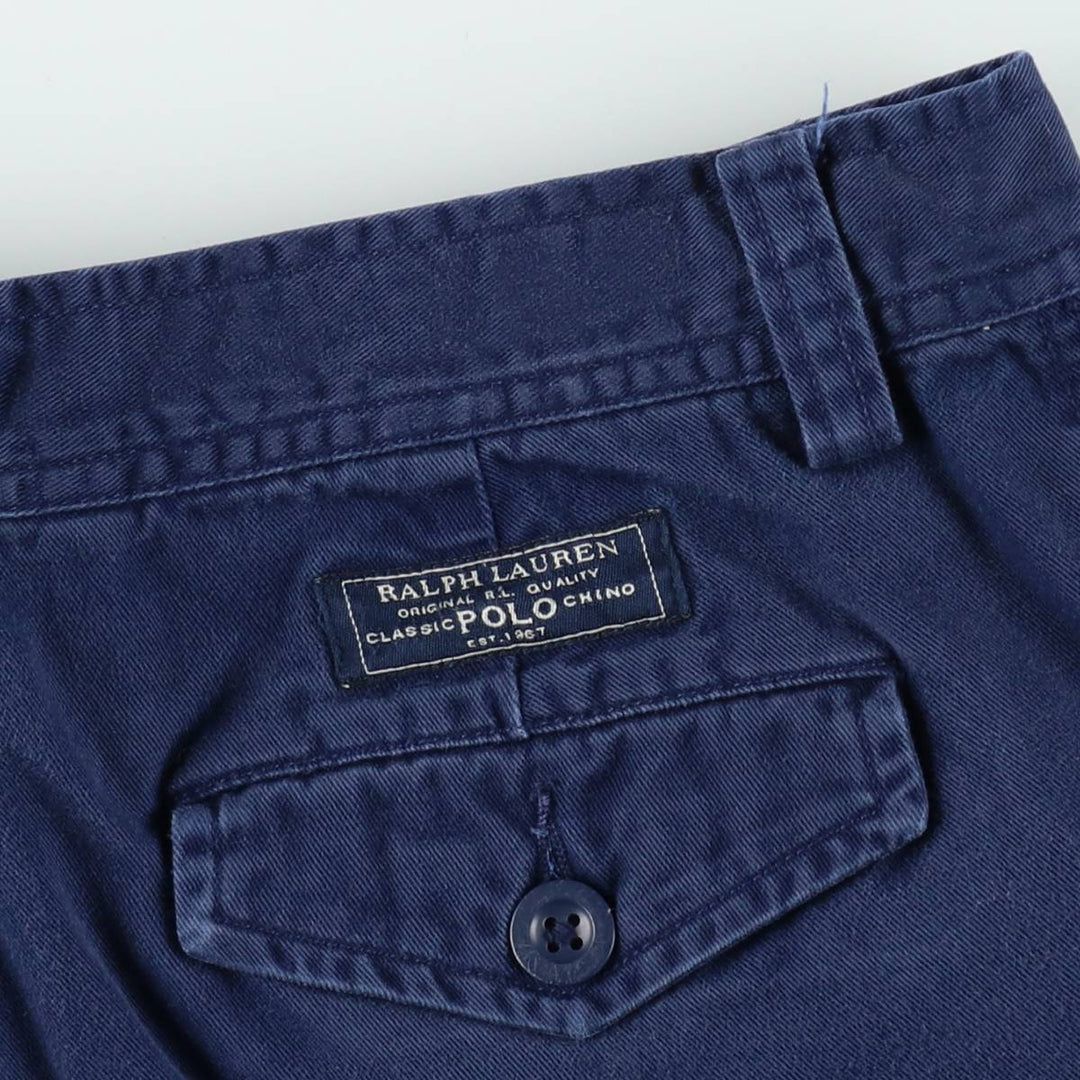 Ralph Lauren POLO by Ralph Lauren military cargo pants, men's size W32 (approx.) cotton navy blue type Vintage Second Hand