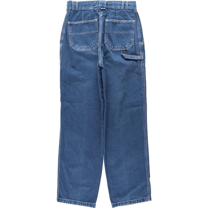 1990'S St. John's Bay denim painter pants, women's size L (equivalent to W28), vintage. cotton navy blue type Vintage Second Hand