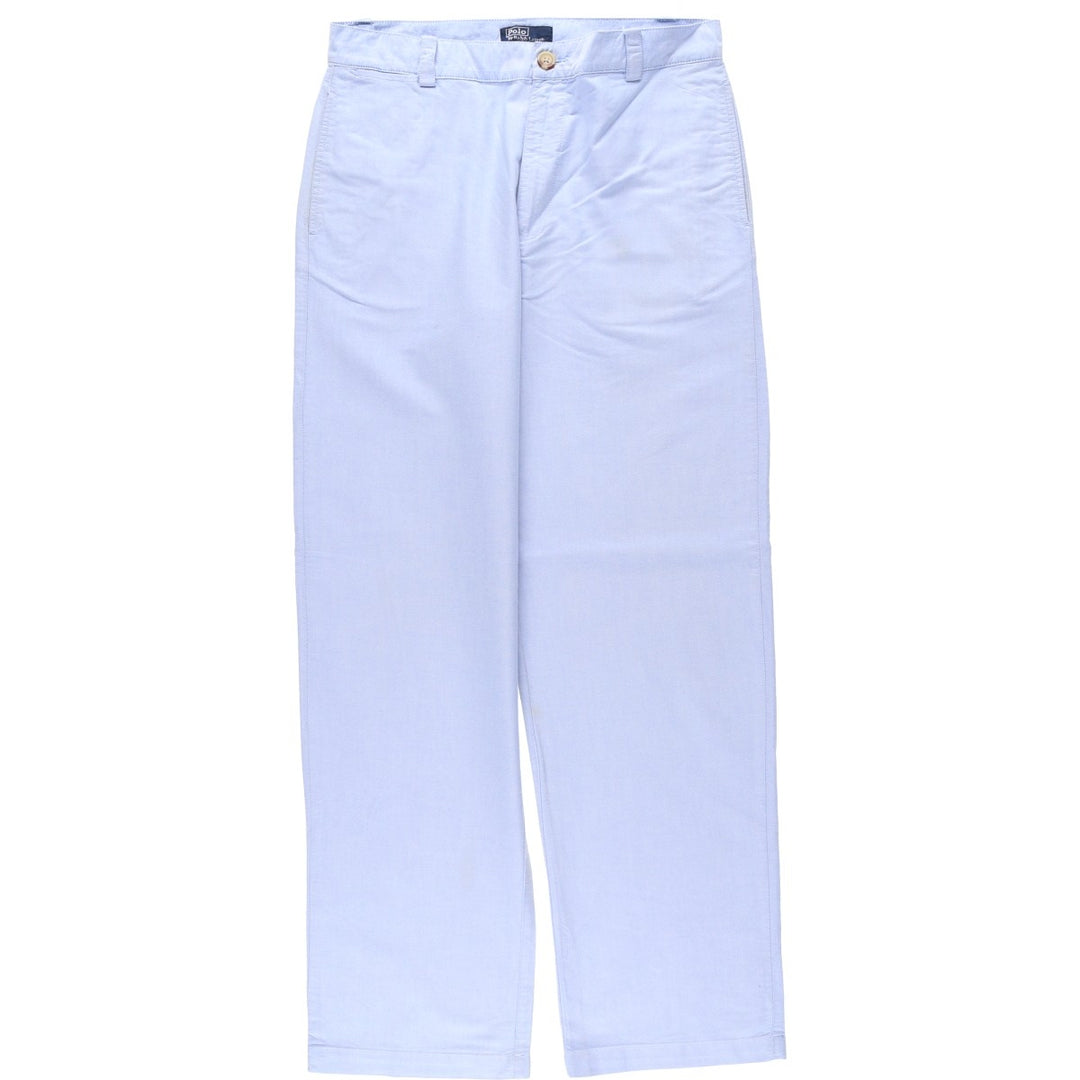 Ralph Lauren POLO by Ralph Lauren cotton pants, women's size XL (equivalent to W31). cotton Blue type light blue Vintage Second Hand