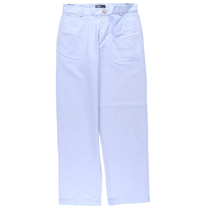 Ralph Lauren POLO by Ralph Lauren cotton pants, women's size XL (equivalent to W31). cotton Blue type light blue Vintage Second Hand