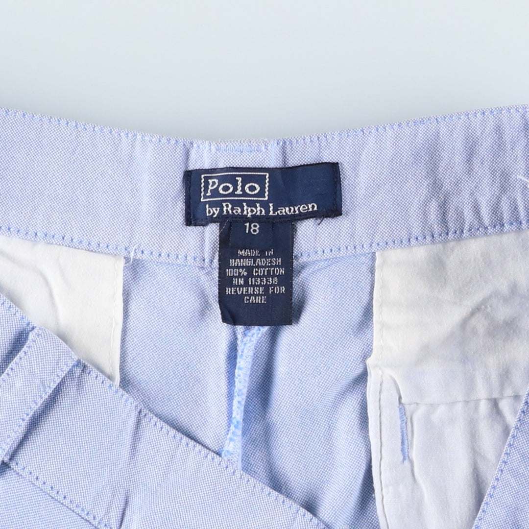 Ralph Lauren POLO by Ralph Lauren cotton pants, women's size XL (equivalent to W31). cotton Blue type light blue Vintage Second Hand