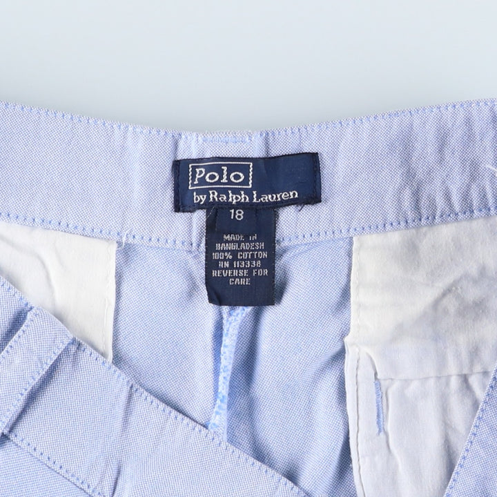 Ralph Lauren POLO by Ralph Lauren cotton pants, women's size XL (equivalent to W31). cotton Blue type light blue Vintage Second Hand