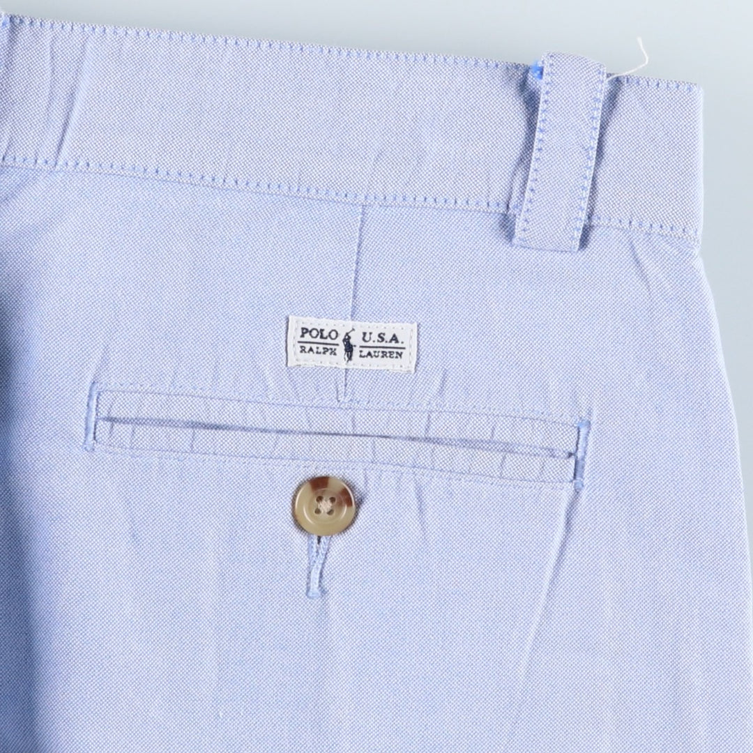 Ralph Lauren POLO by Ralph Lauren cotton pants, women's size XL (equivalent to W31). cotton Blue type light blue Vintage Second Hand