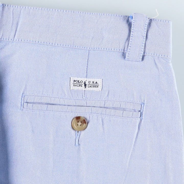 Ralph Lauren POLO by Ralph Lauren cotton pants, women's size XL (equivalent to W31). cotton Blue type light blue Vintage Second Hand