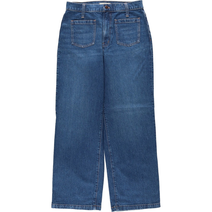 Madewell Straight Denim Pants, Women's Size L (equivalent to W30) unclear blue type Vintage Second Hand