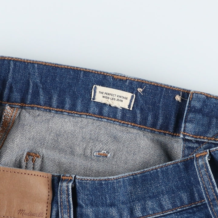 Madewell Straight Denim Pants, Women's Size L (equivalent to W30) unclear blue type Vintage Second Hand