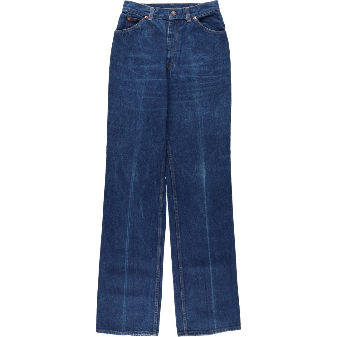 1980'S Levi's 26048-0214 Orange Tab Straight Denim Pants, Women's Size L (equivalent to W27), Vintage unclear blue type Vintage Second Hand