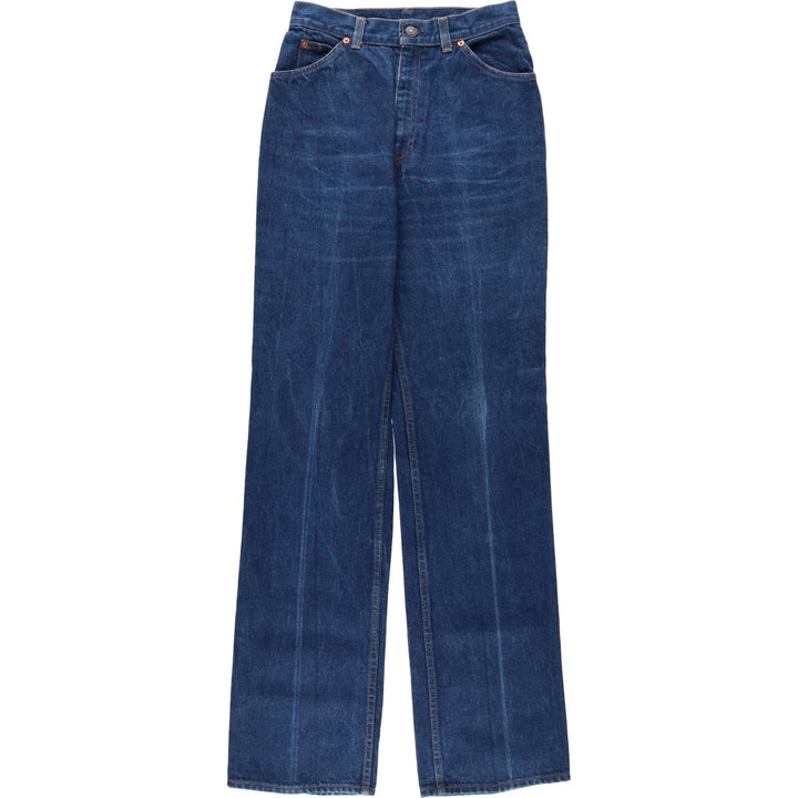 1980'S Levi's 26048-0214 Orange Tab Straight Denim Pants, Women's Size L (equivalent to W27), Vintage unclear blue type Vintage Second Hand