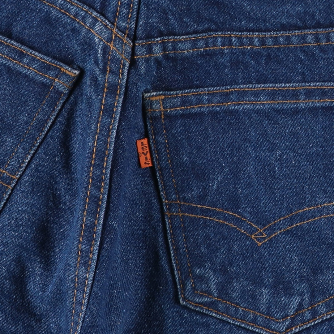 1980'S Levi's 26048-0214 Orange Tab Straight Denim Pants, Women's Size L (equivalent to W27), Vintage unclear blue type Vintage Second Hand