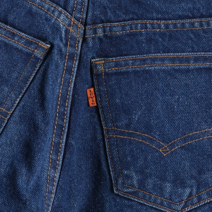1980'S Levi's 26048-0214 Orange Tab Straight Denim Pants, Women's Size L (equivalent to W27), Vintage unclear blue type Vintage Second Hand