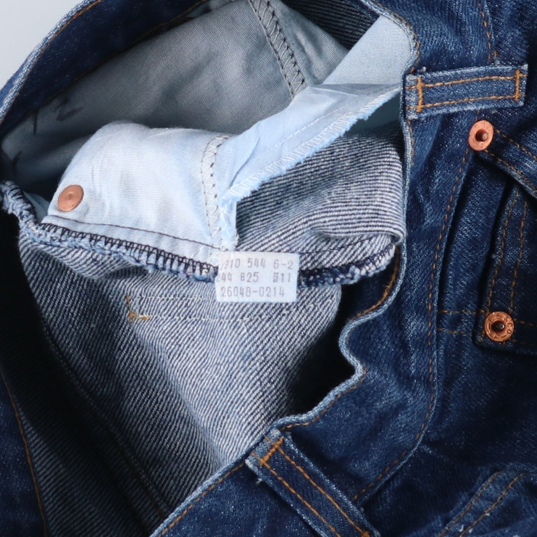 1980'S Levi's 26048-0214 Orange Tab Straight Denim Pants, Women's Size L (equivalent to W27), Vintage unclear blue type Vintage Second Hand