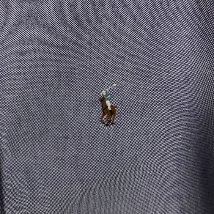 Ralph Lauren long sleeve button down shirt, men's size M cotton blue type Vintage Second Hand