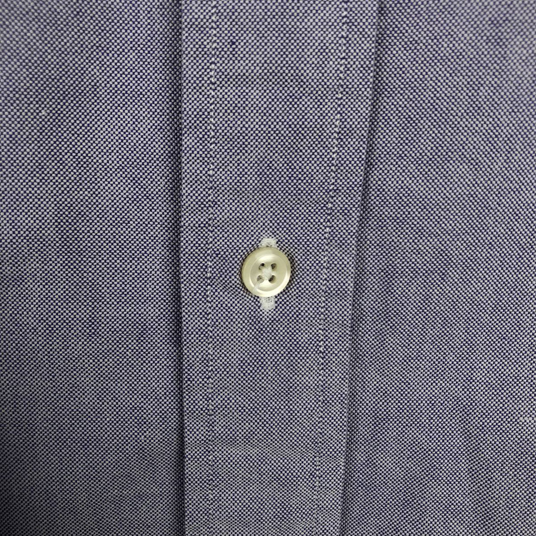 Ralph Lauren long sleeve button down shirt, men's size M cotton blue type Vintage Second Hand