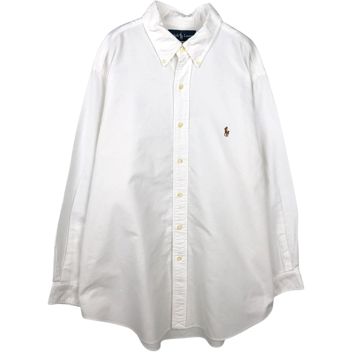 Ralph Lauren Classic Fit Long Sleeve Button Down Shirt Men's XL cotton white type Vintage Second Hand