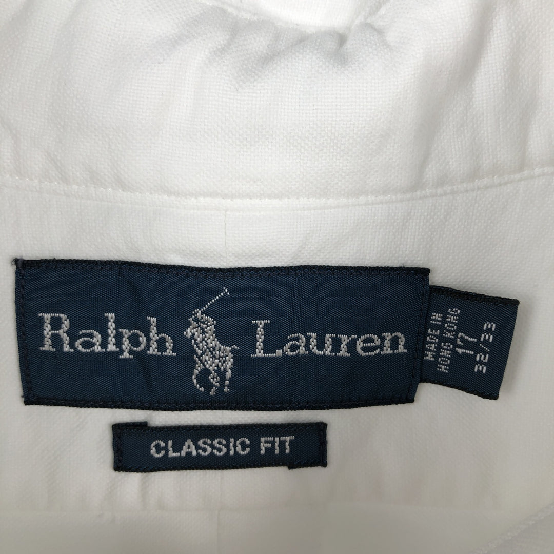 Ralph Lauren Classic Fit Long Sleeve Button Down Shirt Men's XL cotton white type Vintage Second Hand