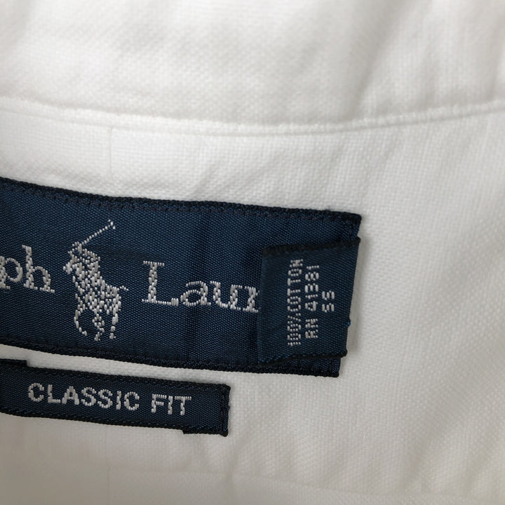 Ralph Lauren Classic Fit Long Sleeve Button Down Shirt Men's XL cotton white type Vintage Second Hand